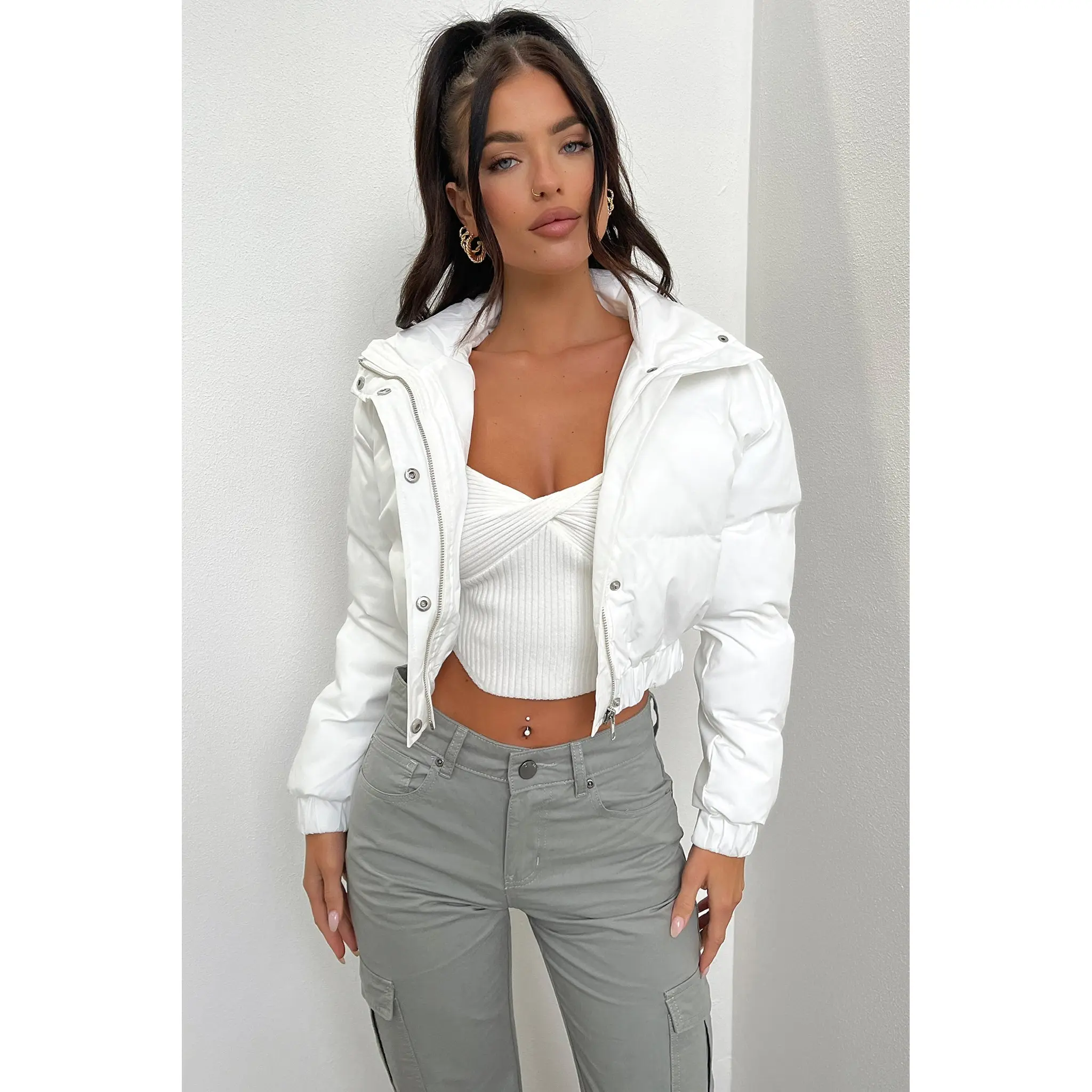 Thats So Fetch Manchester Puffer Jacket - White