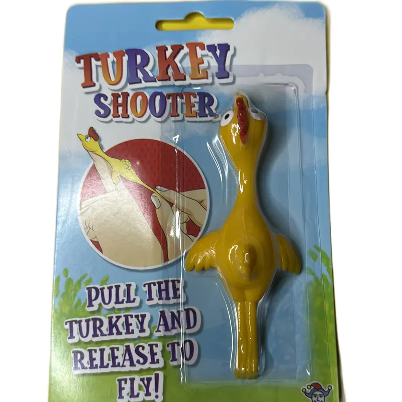 Turkey shooter pull the turkey and release to fly 2