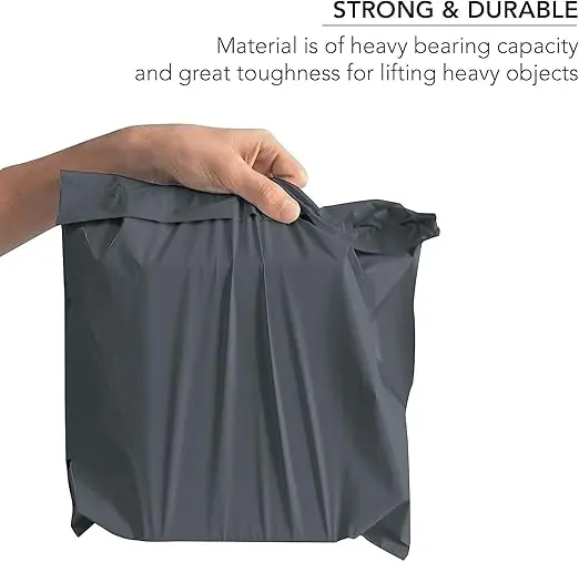 100 Mixed Mailing Poly Postal Self Seal Bags 4 Sizes 25 from Each Small to Large Mailing Bags Postage Packaging Assorted Mailers Posting Shipping Post Parcel Package Bags (Black/Grey) 3