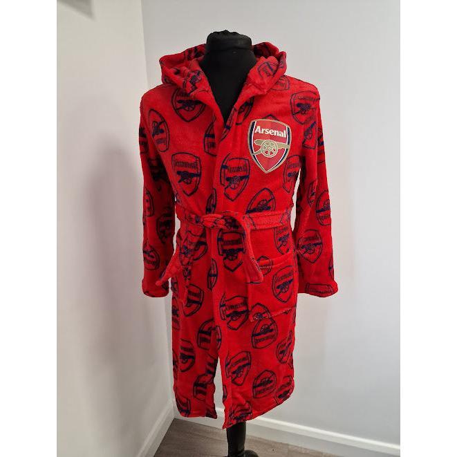 Arsenal FC Children's Dressing Gown - Kids Unisex Football Bathrobe - Loungewear Nightwear Sleepwear Pyjamas 2