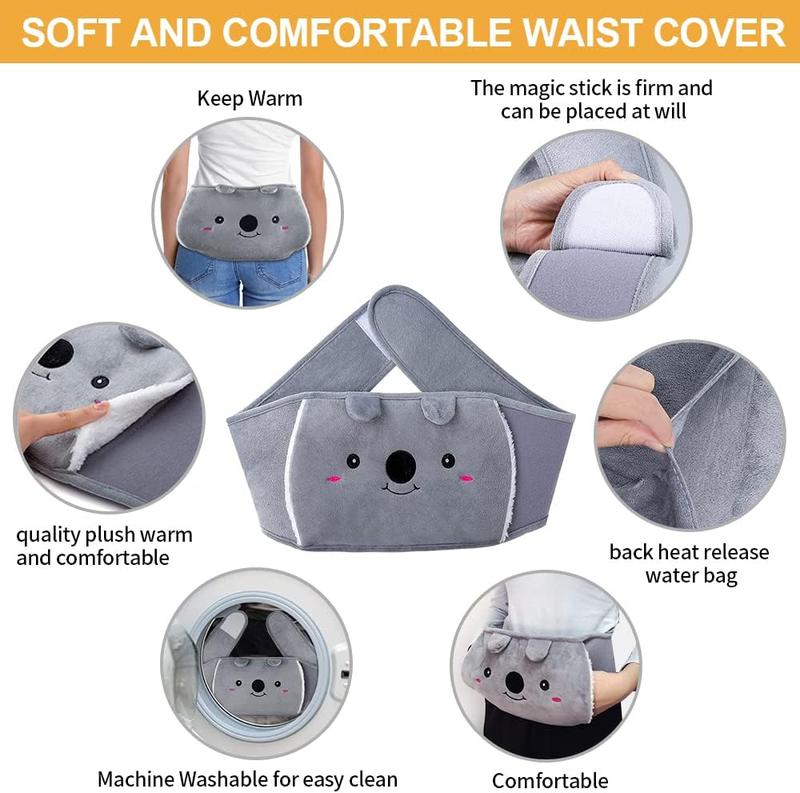 3-Piece Hot Water Bottle Belt Comforting Wearable Wrap Around Stomach Back Waist Soft Christmas Gift 2