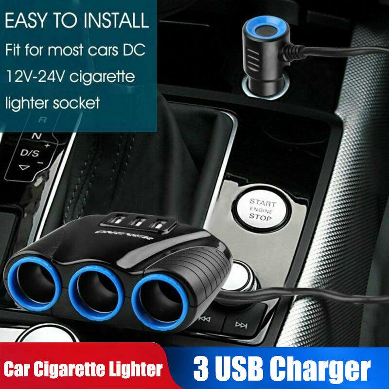 Product Introduction of 3 Way USB 12V Car Cigarette Lighter Splitter Socket Plug Multi Charger Adapter 28