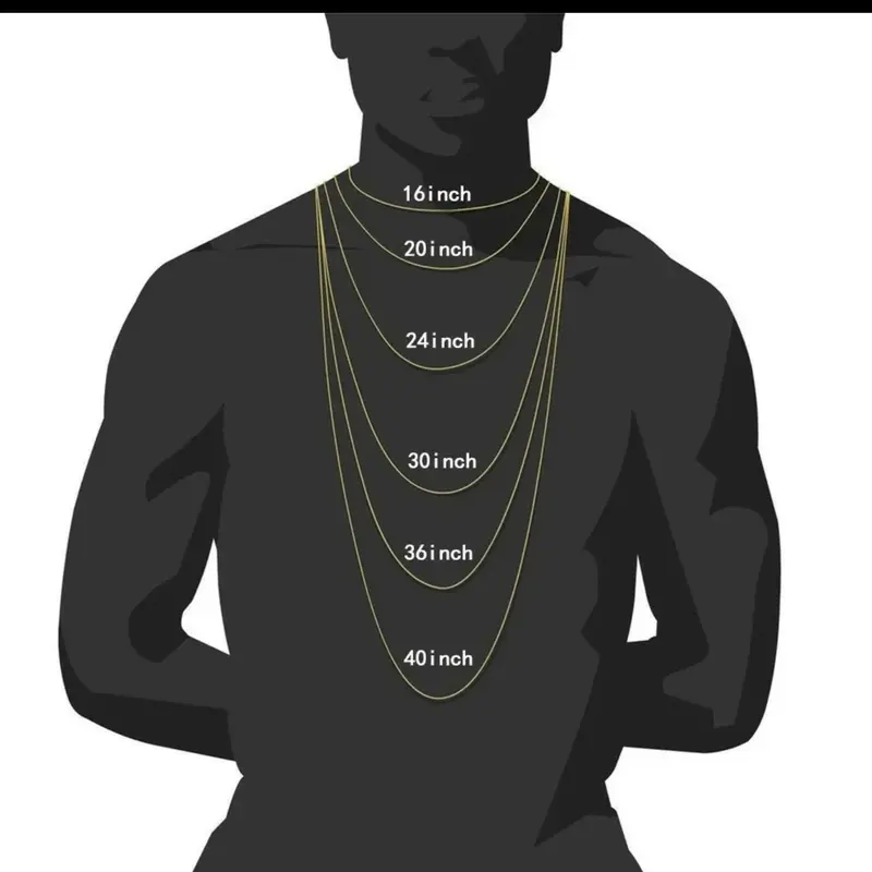 Mens Womens 6MM Rope Chain Silver Gold Stainless Steel Cuban Link Pendant Necklace 1