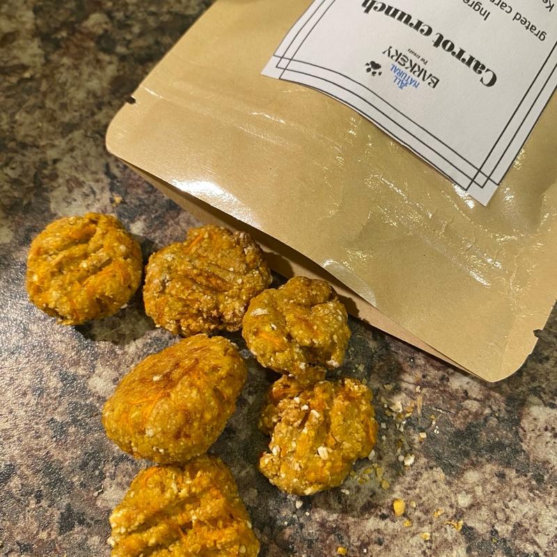 Carrot crunch dog puppy biscuits treats ( heart health ) - 100g 0