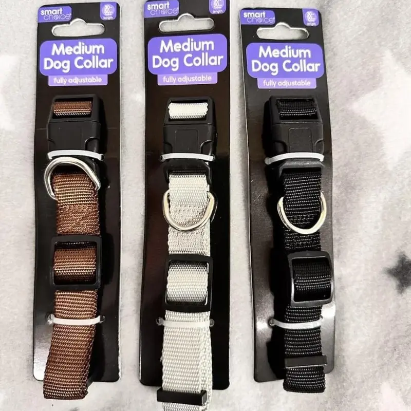 Smart Choice Dog Collar Medium - 3 Color Options: Black, Offwhite, Brown 1