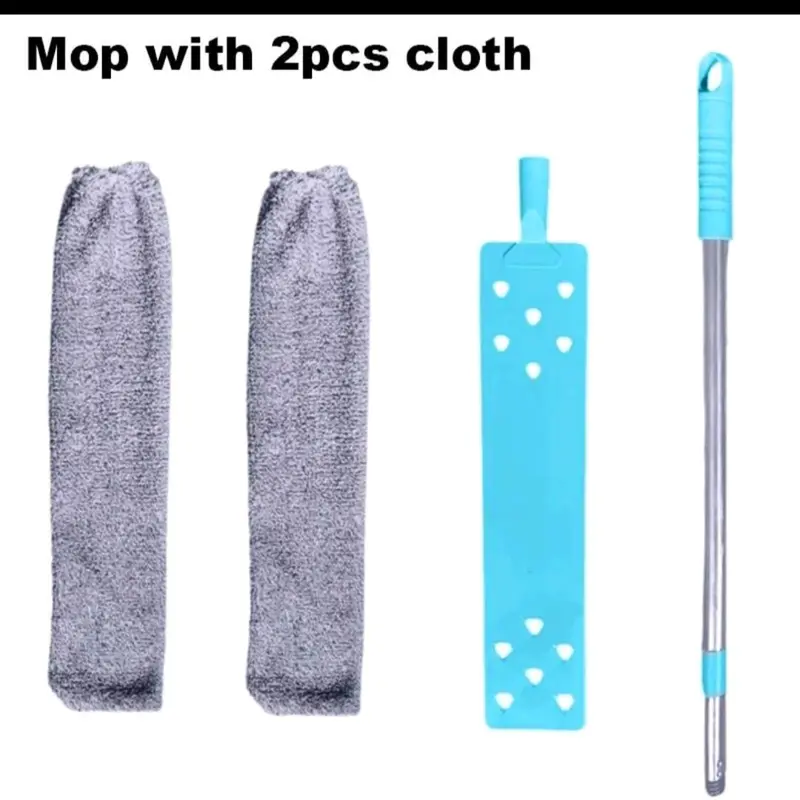 LONG HELD DUST MOP: floor, ceiling cleaning , bed bottoms dust cleaner sofa dust removal brush handheld household cleaning tool Steel Extendable Microfiber Retractable 1