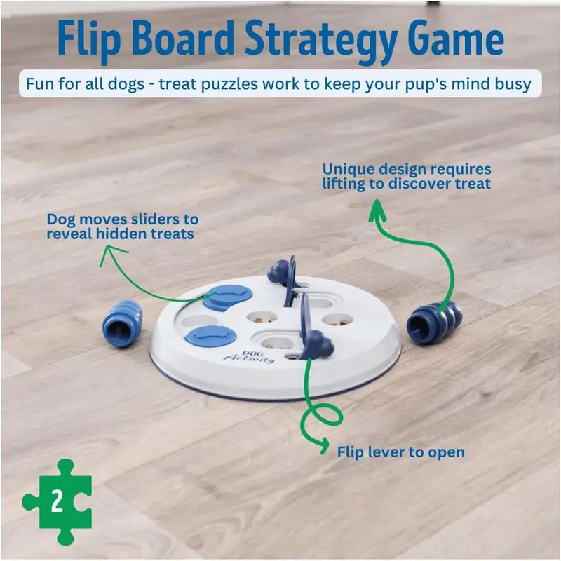 Interactive Dog Toy, Puzzle Toy, Funny Feeding Treat Dispenser, Strategy Game Activity Toy funny  toy feeder puppy  toys toys  for  dogs dog  training  aid treat  dispenser 2
