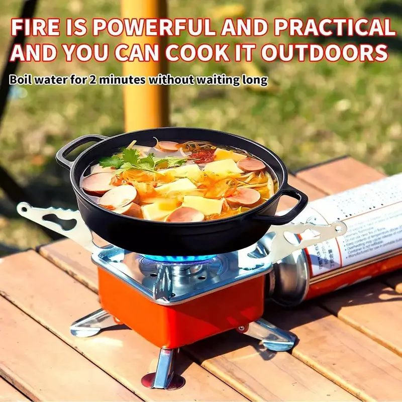 Outdoor Picnic Gas Burner Camping Hiking Fishing Mini Butane Stove Cooker 2