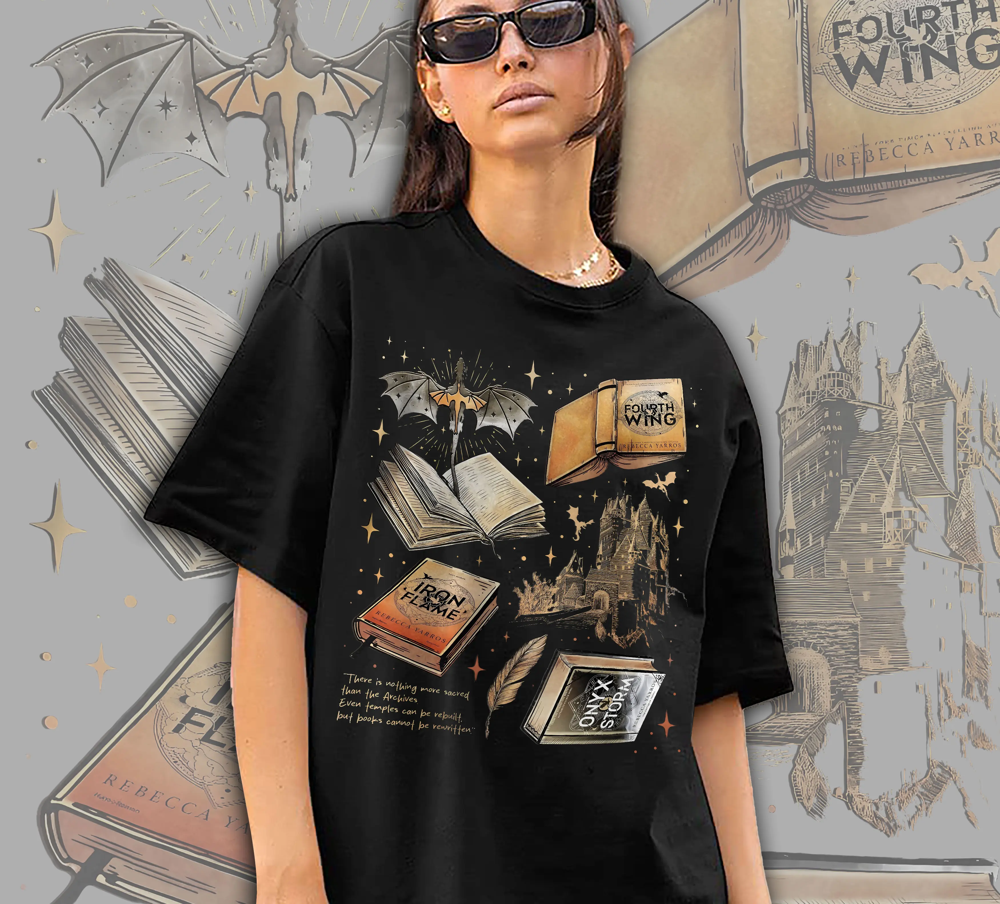 Fourth Wing Series Shirt For Fans, War College T-Shirt, Dragon Rider Tee, Book Merch Gift Cotton Top Womenswear Tshirt Summer Streetwear