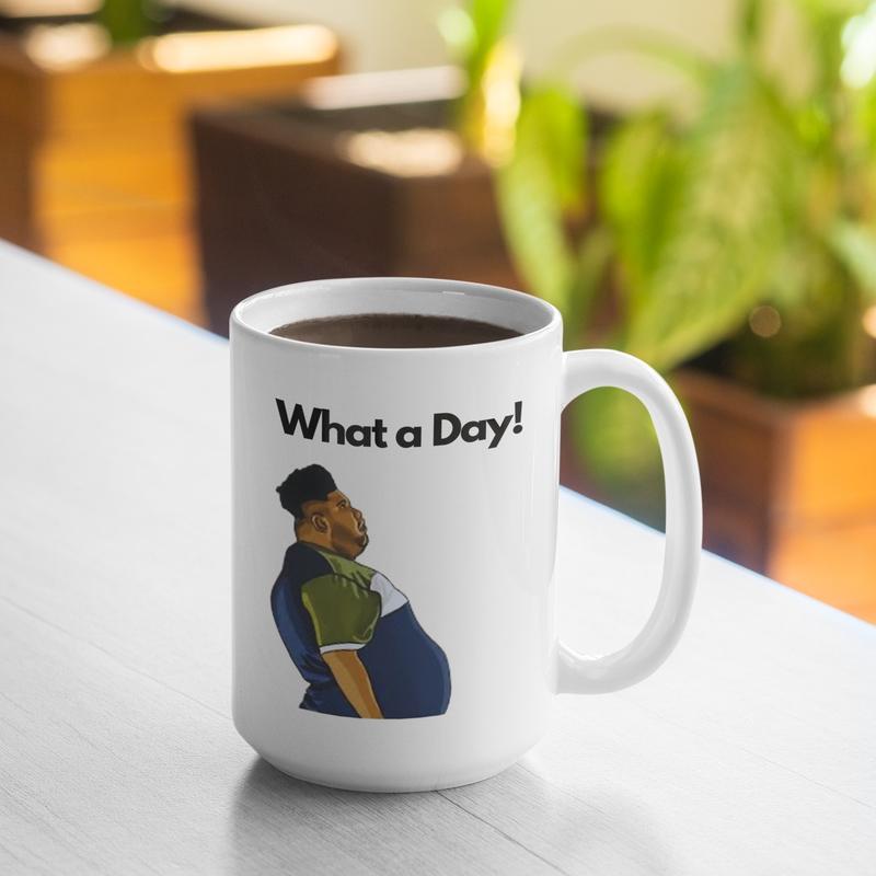 What a day mug, harvey price , funny gift, meme mug ,joke present,  White Glossy Mug , Mug present, Perfect for Coffee and Tea mug  obsession Ceramic Drinkware 2