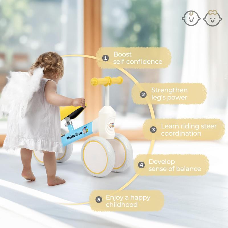 Baby Balance Bike,Indoor Outdoor Toys Baby Ride On Bike No Pedals for 1-3 Year Old Boys Girls Kids Toddlers First Bike, Best Easter Gifts for Kids 1
