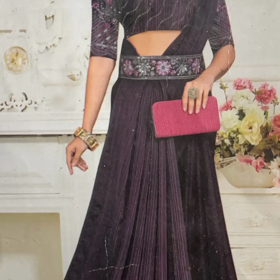 Fancy belt Saree