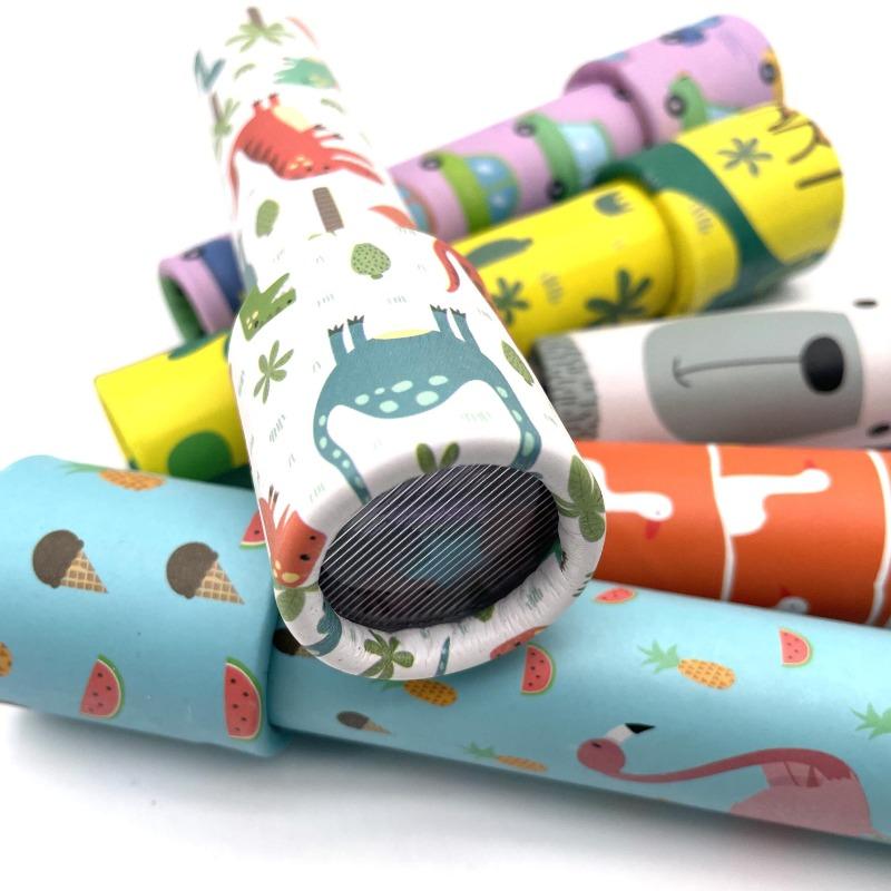 Colorful Cartoon Kaleidoscope - Interactive Logical Rotating Toy, Durable Plastic, 14.48cm - Magic Classic with Dinosaur & Animal Designs for Youngsters Ages 3+ | Includes 1 Kaleidoscope 8