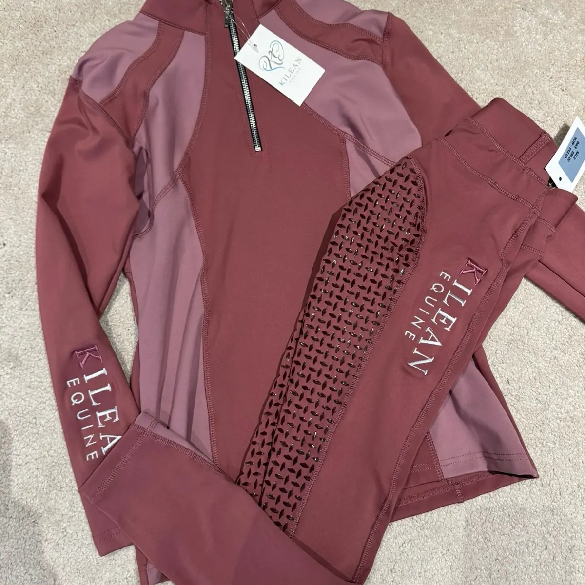 Equestrian junior riding leggings and Baselayers