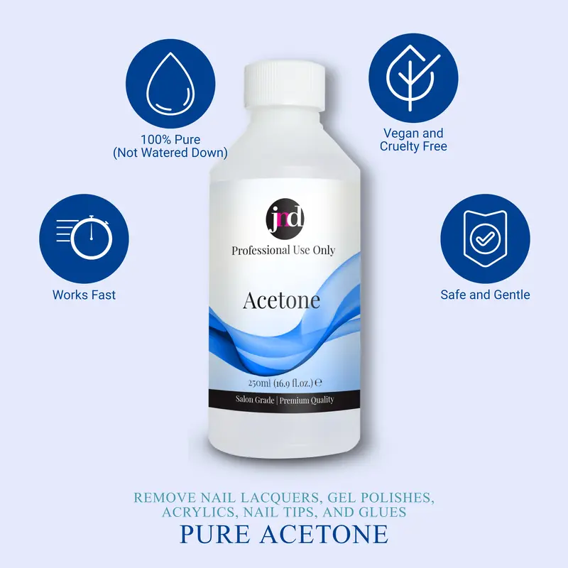JND 100% Pure Acetone Gel / Nail Polish Remover - 250ml 1