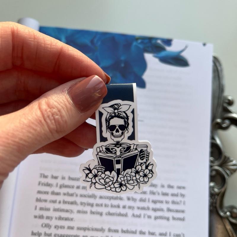 Magnetic Bookmark - Skeleton Reading - Perfect for between those pages. 1
