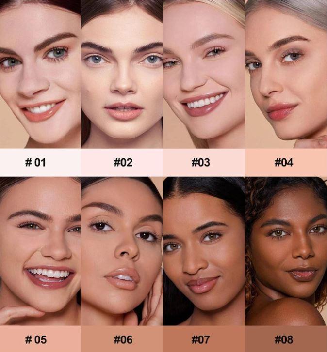 2024 Soft and Bright AirBrush BB Filter Pressed Powder & Concealer: Lightweight, Fine Line Fade, Long-Lasting Foundation Powder for a Radiant, Natural Look Makeup to Dark Skin Cosmetic 3