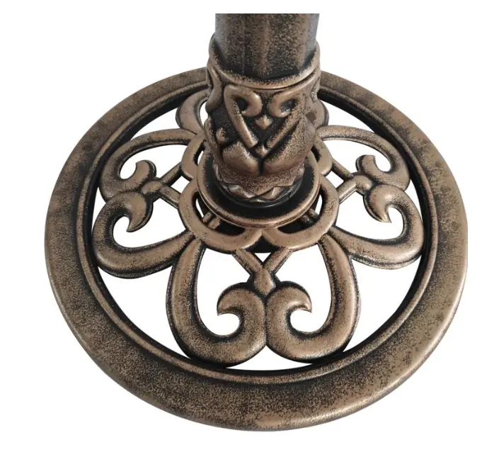 Bronze Effect Birds Hotel Bath Feeder Weatherproof Table Free Standing Pedestal 3
