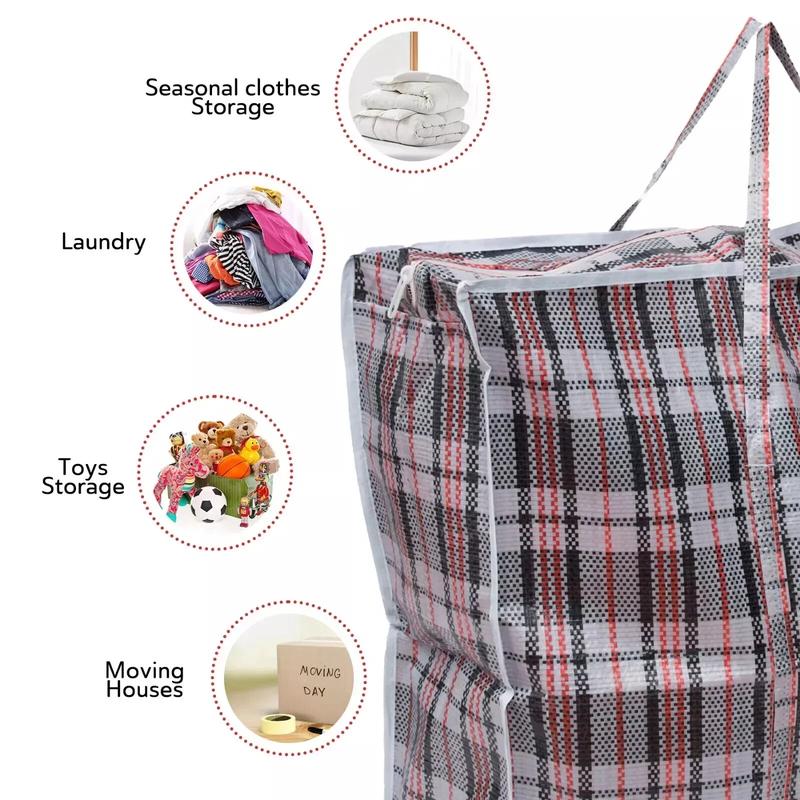 Capra Zipped Laundry Bag Organiser, House Moving, Multi-Purpose bags Plastic Adjustable hanging clothesstoragebag Room Hangable 2