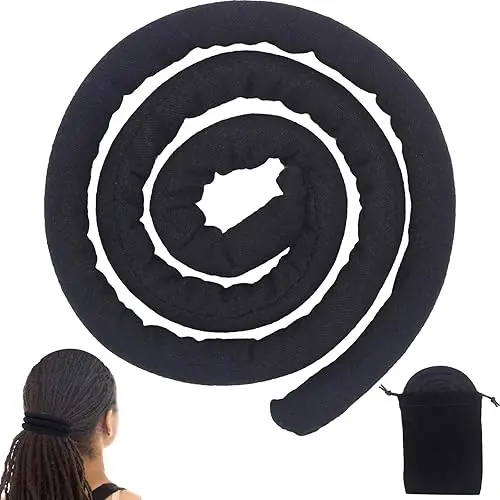 Spiral Lock Hair Tie Dreadlock Accessory Bendable Hair Ties for Women and Men Ponytail Holders Colorful Dreadlock Hair Tie Long Dreads Thick Curly Hair Holder - heatless styling tool 2