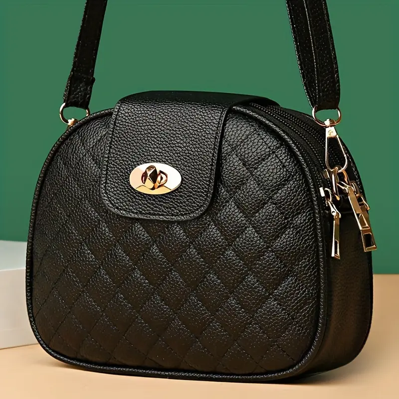 1pc Large Capacity Fashion Crossbody Bag, Trendy Versatile Sling Bag (Zipper Direction Random)