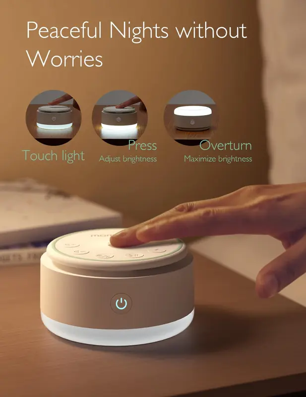 Momcozy Sound Machine for Baby-20 Soothing Sounds & Touch Light Portable White Noise for Kids & Adults for Sleeping Timer and Memory | Ideal Travel Companion & Nursery Must-Have & Outing | Shower Gift 4