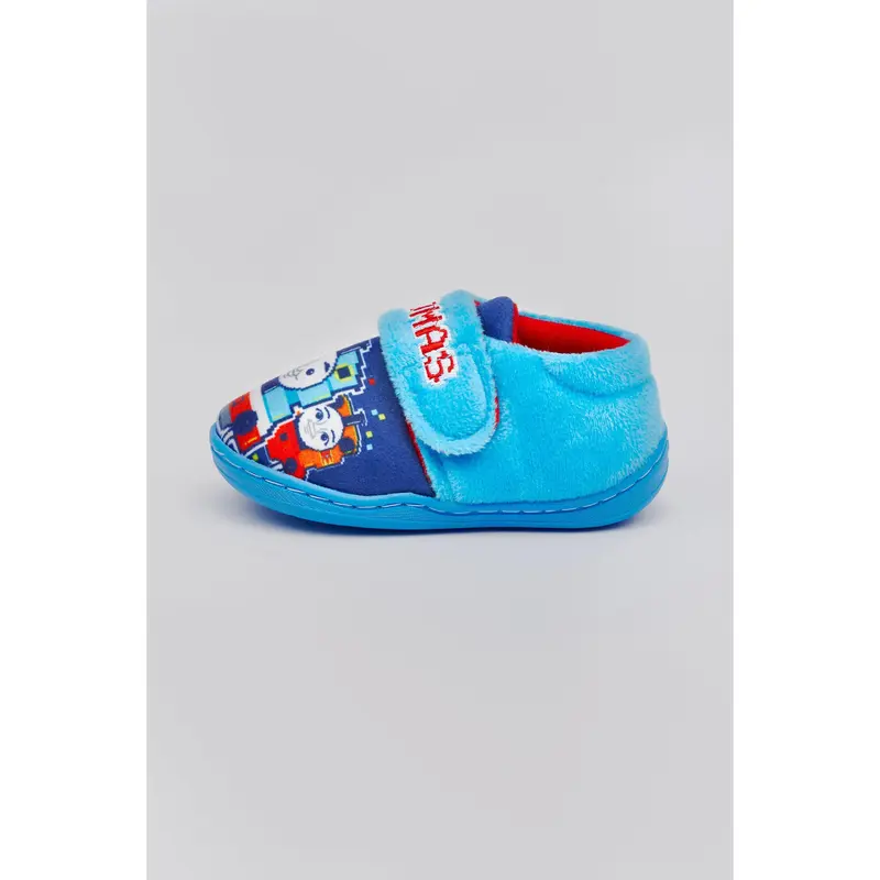 Thomas & Friends Boys Blue Touch & Close Strap Slippers 1
