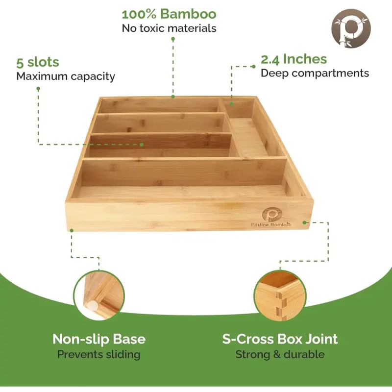 Bamboo Tray, Bamboo Tray Organiser, Bamboo Tray Storage 3