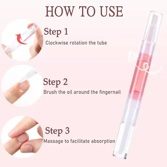 Nutrition Nail Oil Pen: Cuticle Treatment & Age-Defying Revitalizer Comfort Blend Applicator Vitamins Nail Art Nourishing Nail Care 3