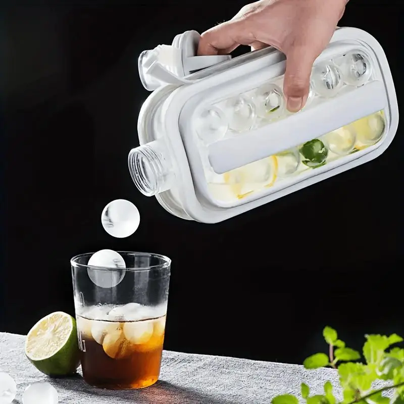 1pc, Portable Ice Ball Maker 2 in 1 Ice Cube Trays, Creative Ice Bottle Cubic Container with 17 Grids Cooling Ice Cube Molds for Cocktail,Coffee, Whiskey,Champagne, Beer, Juice 0