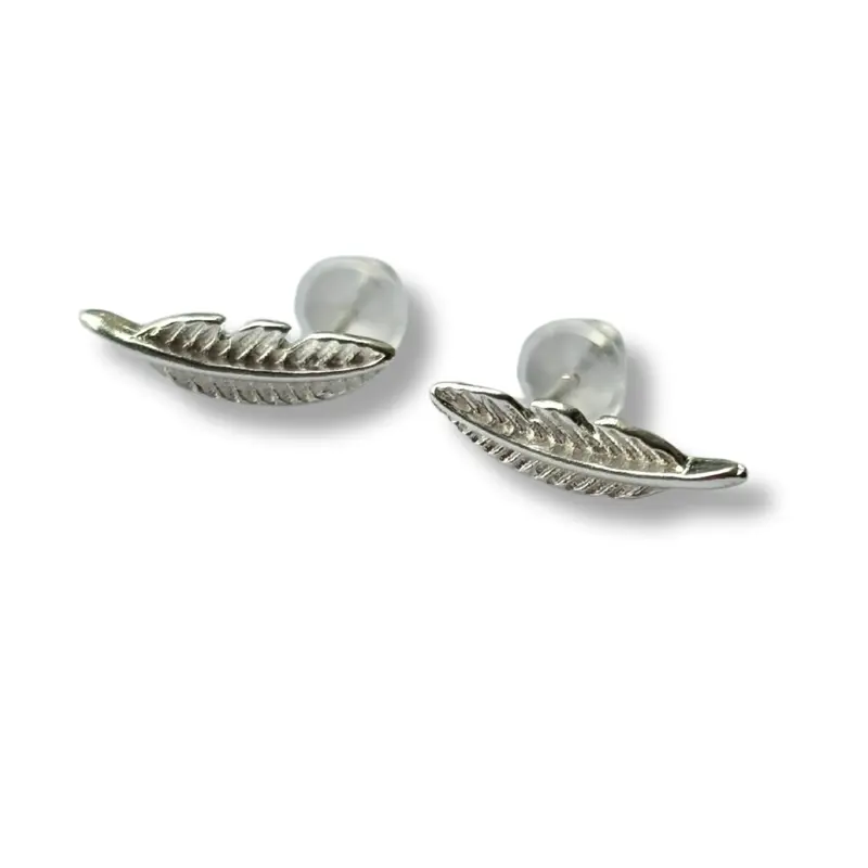 Angel Feather Stud Earrings - Women's Accessories 0