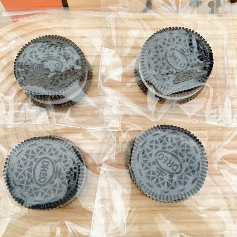 Product Introduction of New Kawaii Handmade Silicone For Big  Stress Relief Squishy Toy Squishy New Fidget Toy Pink Black Biscuit Pinching Toy gift 9