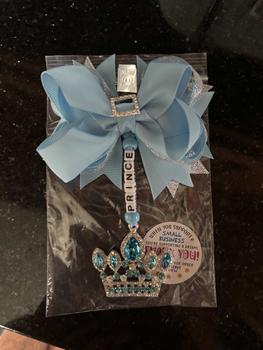 Product Review of Personalised pram charm in baby pink baby girls large 4.5 inch bow from A** D**m 1