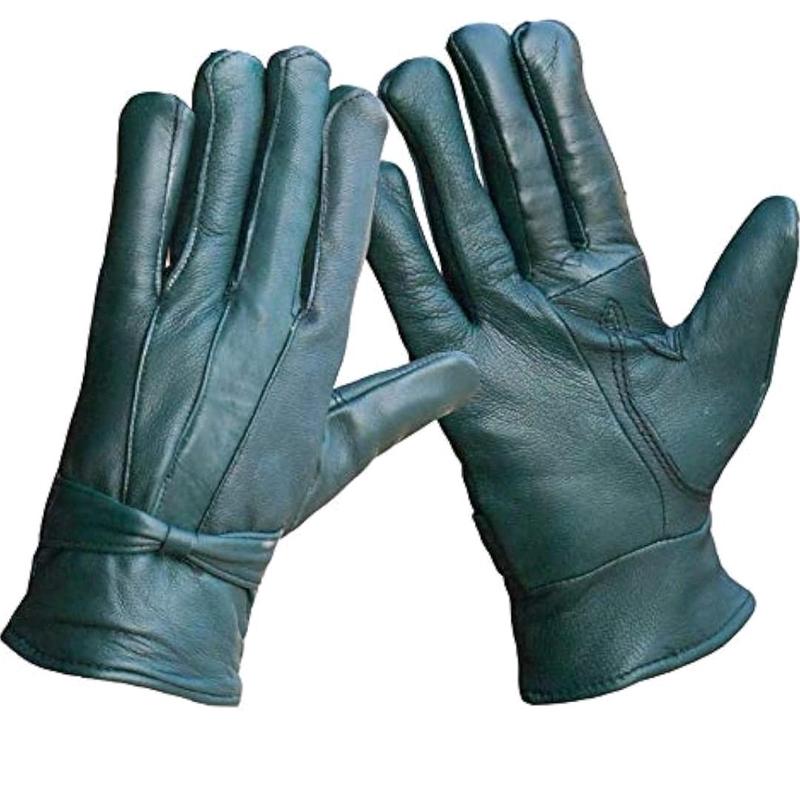 Ladies Genuine Leather Gloves Fleece Lined Warm Winter thermal 6