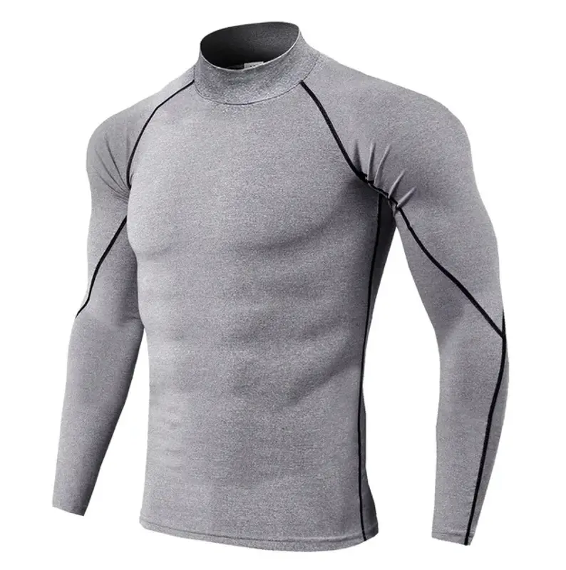 Men Sport T-shirt Quick Dry Bodybuilding Running Shirt Long Sleeve Compression Top Gym T Shirt Men Fitness Tight fit 1