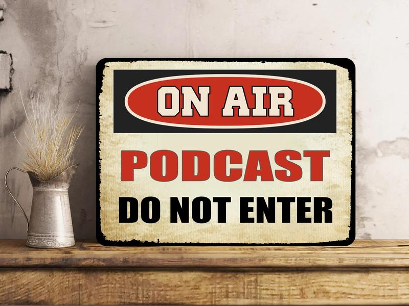 Metal ON AIR Streaming Door/Wall Sign Business Sign Gift Present Do Not Enter Any Text Any Logo Decor 0