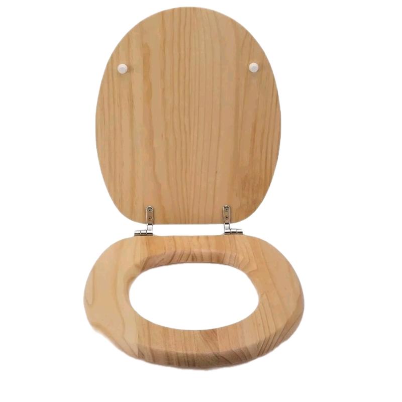 18" Wooden Toilet Seat Oval Heavy Duty Easy Clean 3