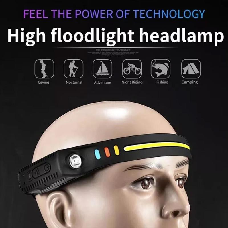 Super Bright Waterproof LED Head Torch Headlight USB Rechargeable Headlamp 5