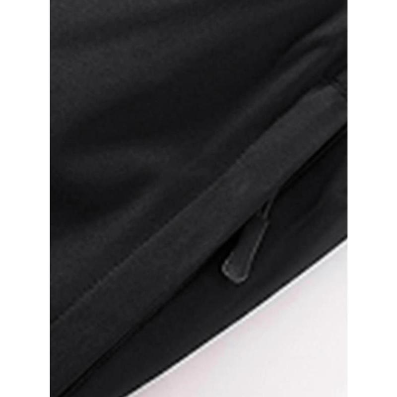 Men's Solid Zipper Pocket Thermal Lined Pants, Regular Fit Casual Comfy Warm Trousers for Fall & Winter, Men's Bottoms for Daily Wear 5