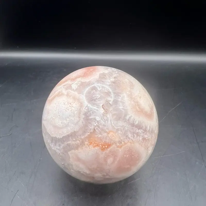 Pink amethyst flower agate sphere 0