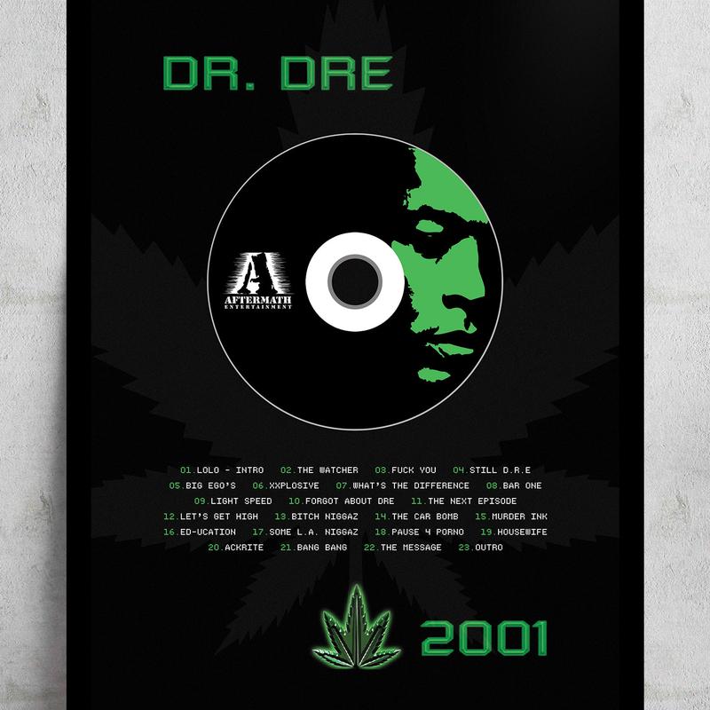 DR. DRE '2001' FRAMED CD ALBUM PLAQUE 1