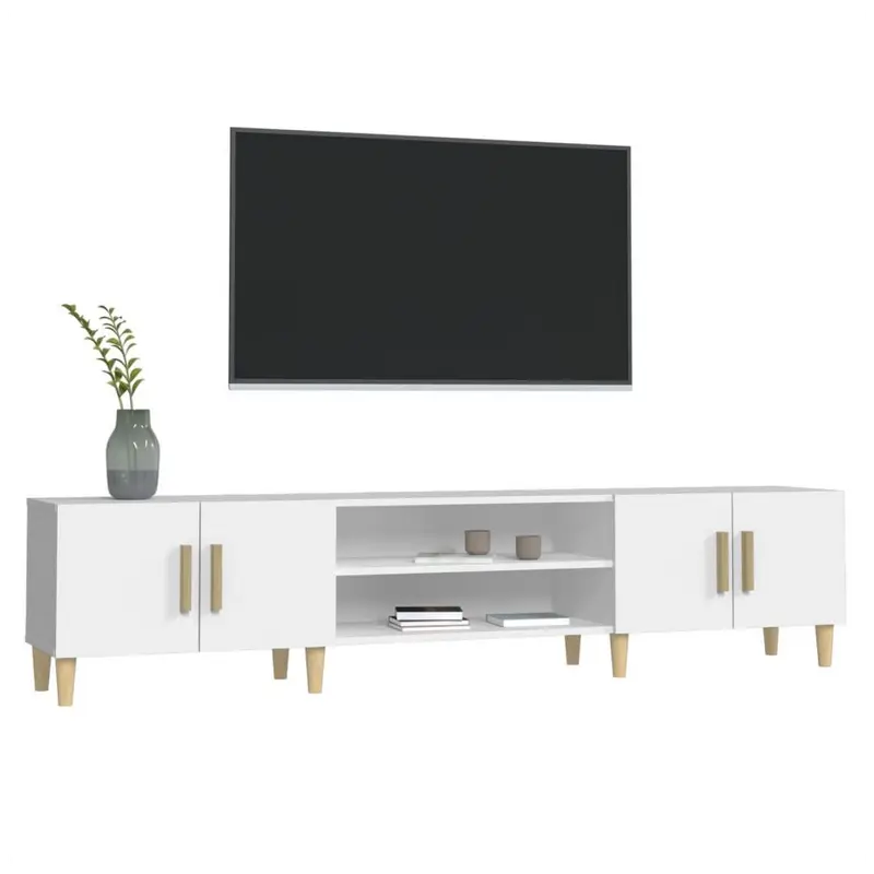 vidaXL TV Cabinet White 180x31.5x40 cm Engineered Wood 3
