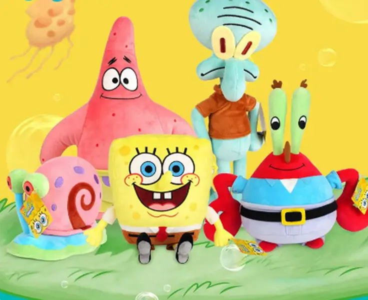 22 - 35 cm spongy man and friends  Plushie Stuffed Animal Doll Birthday Christmas Gift