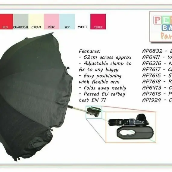 New Baby Pesci Universal Sun Rain Umbrella Pram Pushchair Canopy Parasol Shade 1