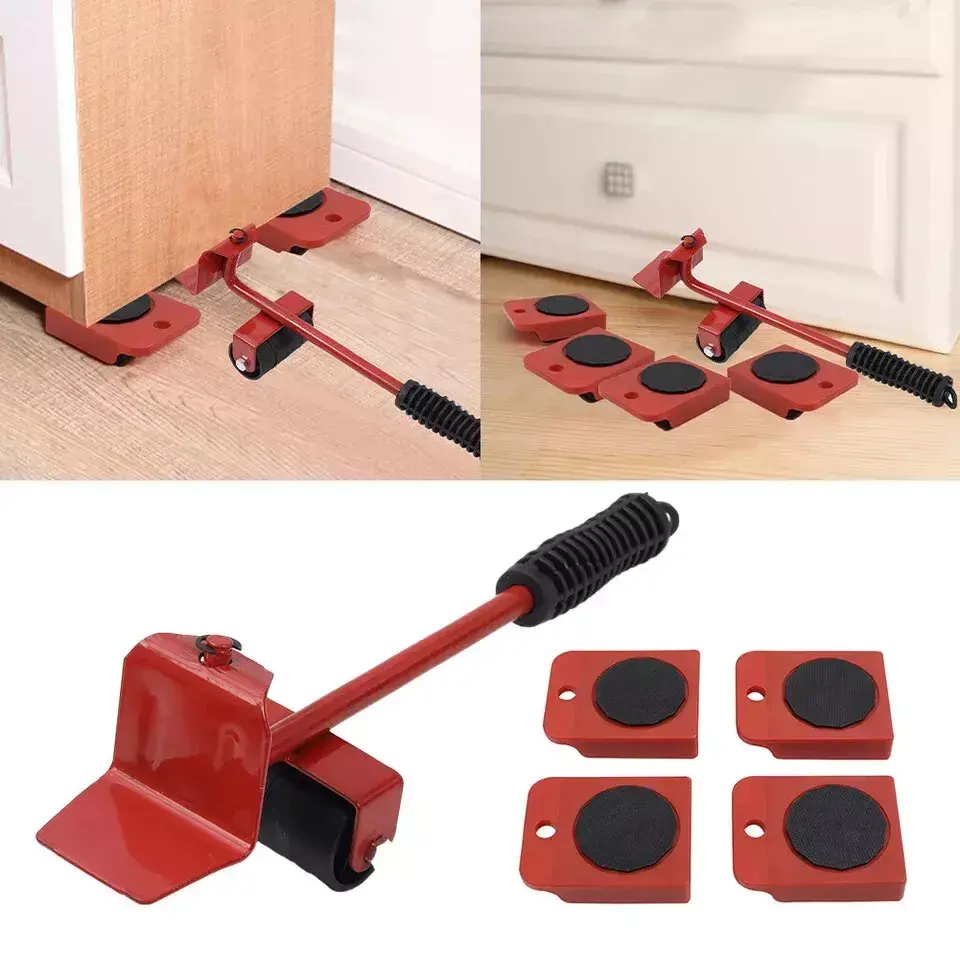 5PCS/SET Heavy Duty Furniture Shifter Lifter Home Mover Tool Wheel Moving Roller for Easy Moving