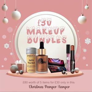 OPV Christmas Pamper Hamper - Spotlight Eyeshadow - Illuminator - Stick Foundation - Metallic Lipstick - Wax Stick - All for £30 - Free Shipping