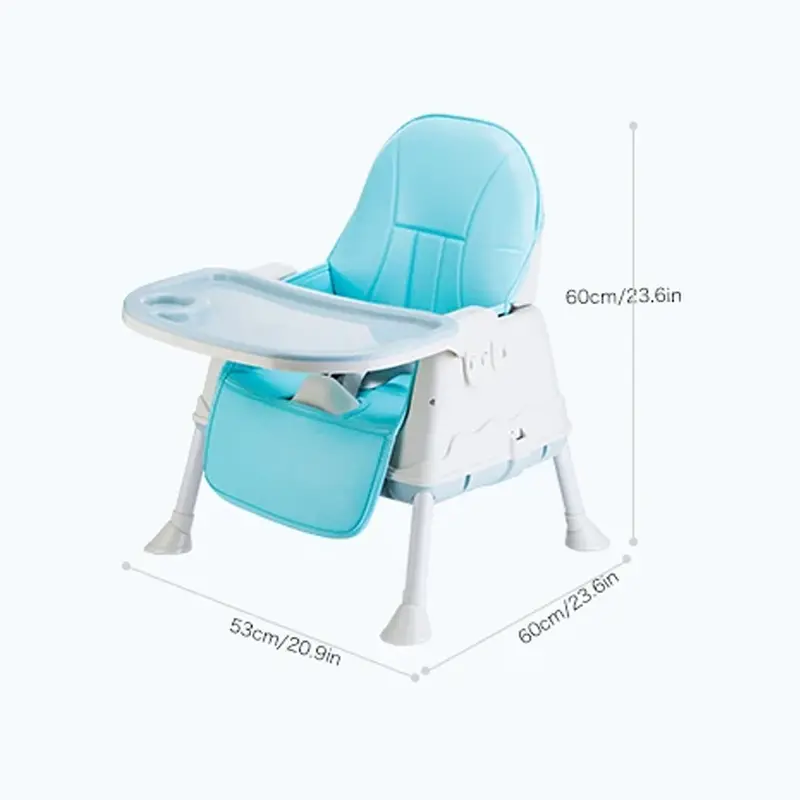 3-in-1 Baby High Chair – Portable, Adjustable, and Comfortable Dining Chair with 3-Point Safety Belt, Foldable Backrest, and Detachable Tray 5