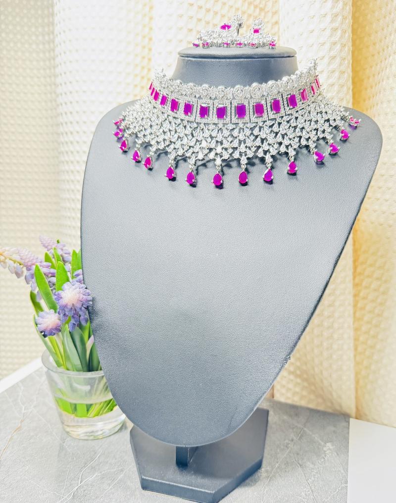 Product Introduction of Gorgeous Drop Stone Choker Necklace Anniversary Engagement Auspicious Birthday 2