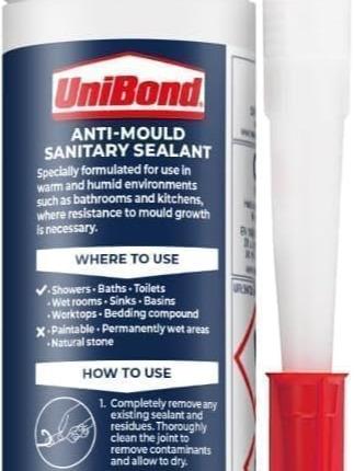 UniBond Anti-Mould White, Waterproof Mould Protection Kitchen & Bathroom Sealant, Long-lasting White Silicone Sealant, Powerful Shower Sealant, 1 x 274g Cartridge flex  seal epoxy  grout flex  seal 4