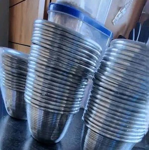 12X Reusable Aluminium Moi Moi Plates with Lid - Eco-Friendly 0